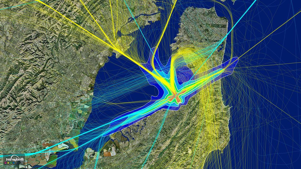 Volans显示3D飞行轨迹和飞行路径播放与航拍, 地形, 街, 还有图表地图