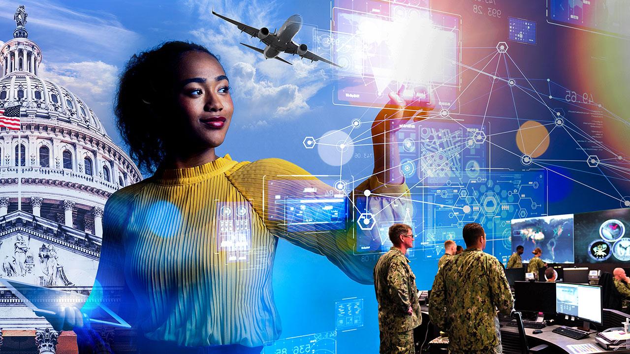 Images representing Tetra Tech federal IT and data analytics services for U.S. federal, military, and aviation customers