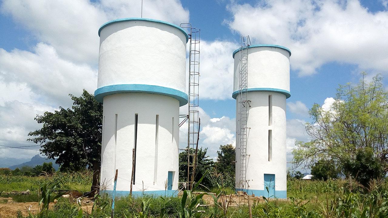 WARIDI-constructed water tanks provide safe drinking water to more than 8,000 people in Melela
