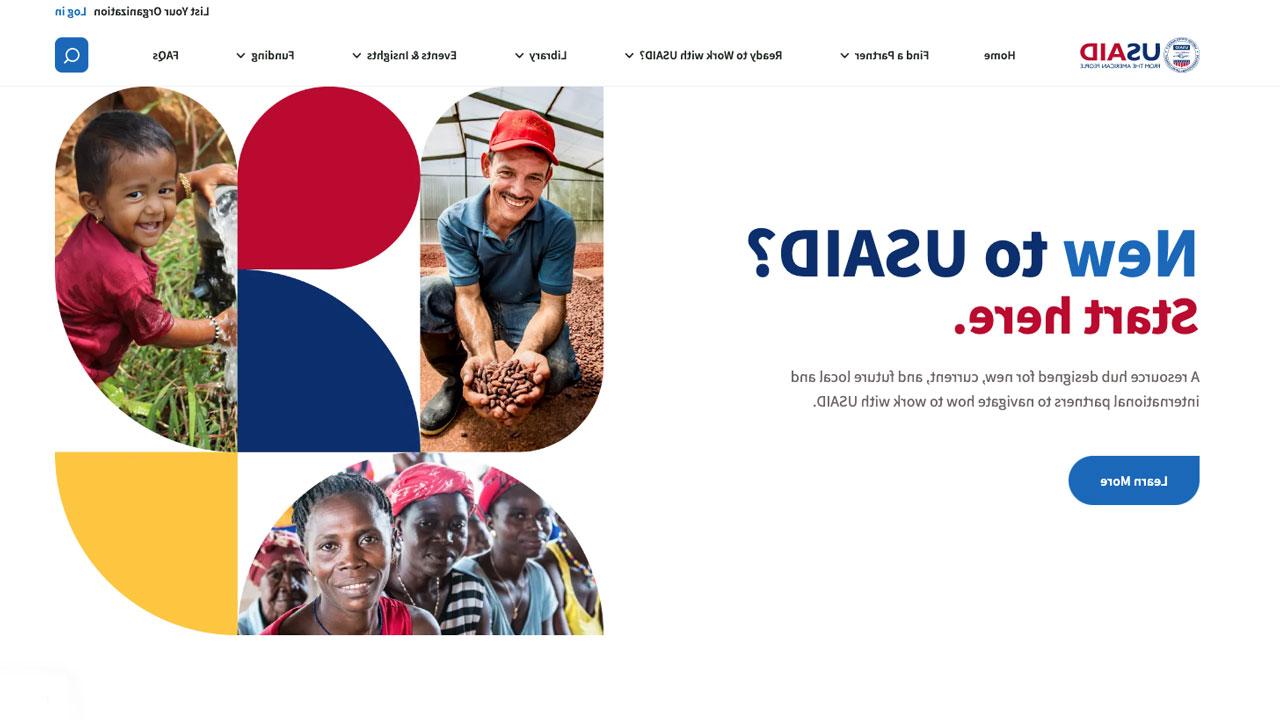 Screenshot of the WorkwithUSAID.org homepage