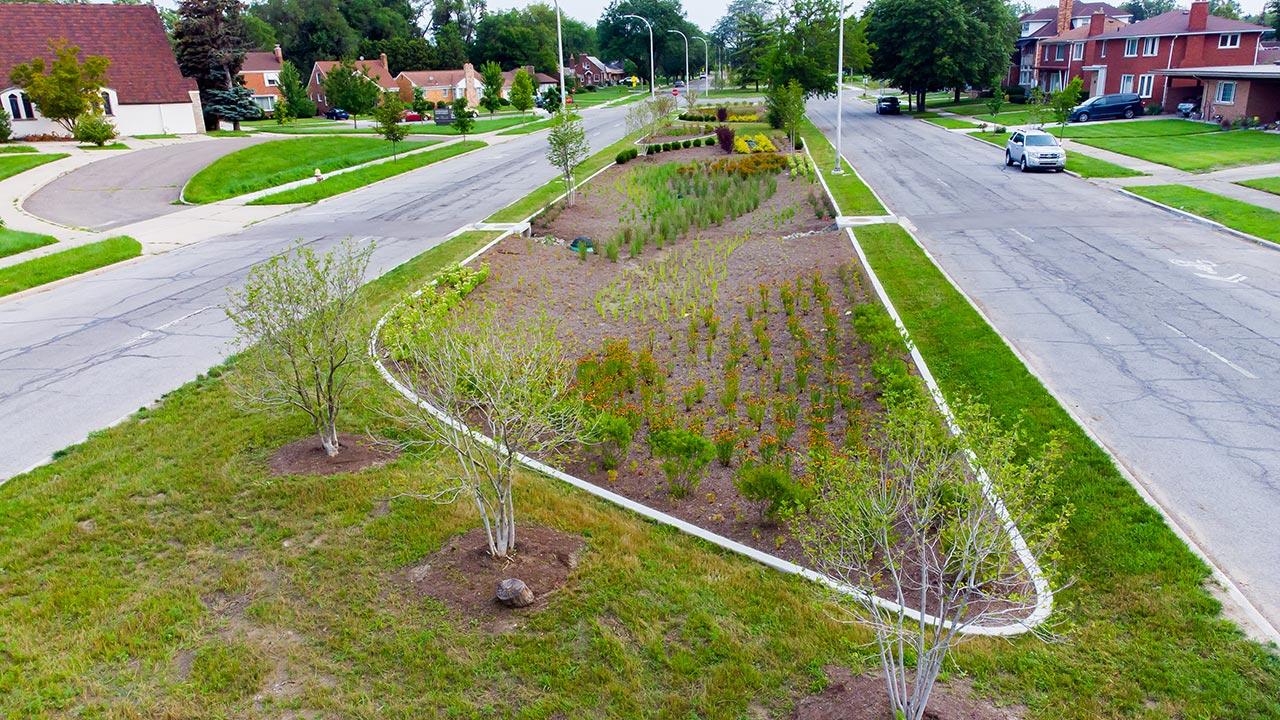 Tetra Tech’s Oakman Boulevard Green Stormwater Infrastructure project in Detroit, Michigan